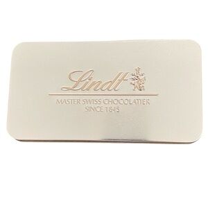 Lindt Gold Color Metal Tin. EMPTY TIN.